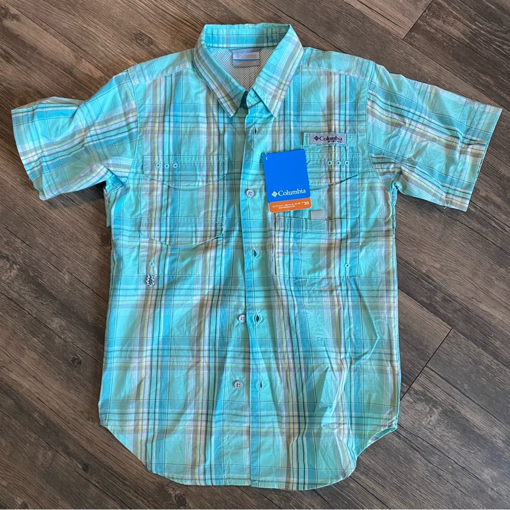 New kids M Columbia hiking outdoor shirt